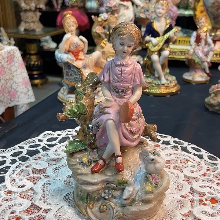 陶瓷田园风小女孩 老货库存