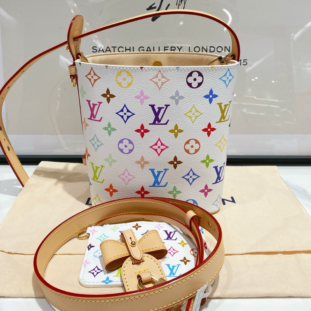 未使用 LouisVuitton/路易威登 LV 白三彩all in bb （13730）