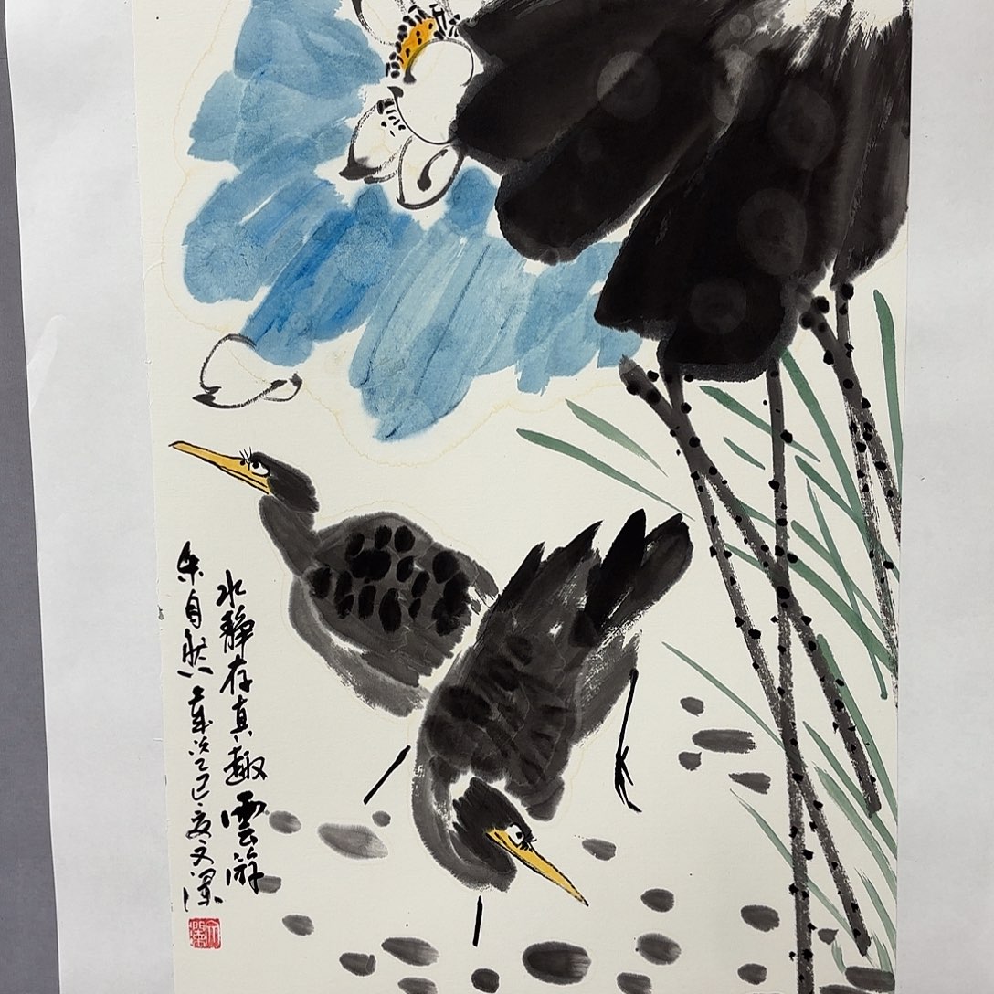 国画艺术家真人手绘