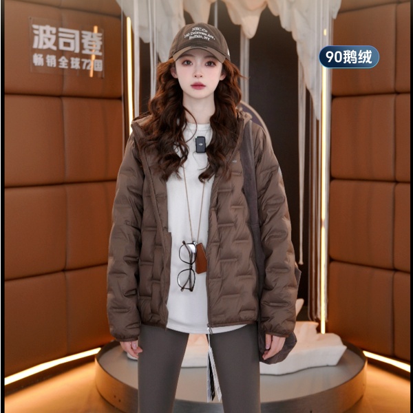 波司登鹅绒轻薄丨2025春秋季新款女短款时尚潮流羽绒服外套90绒