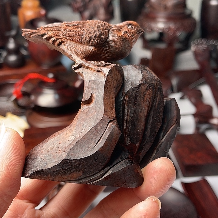 檀香紫檀（小叶紫檀）小叶紫檀小鸟