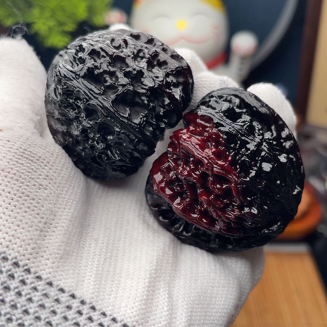吊坠文玩核桃白狮子2