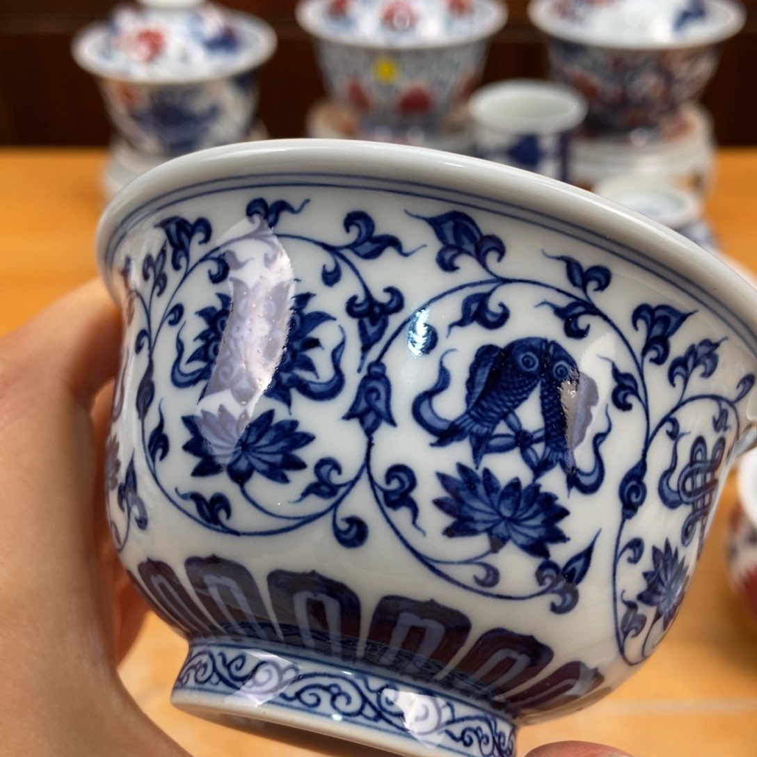 手绘现代茶具非古董