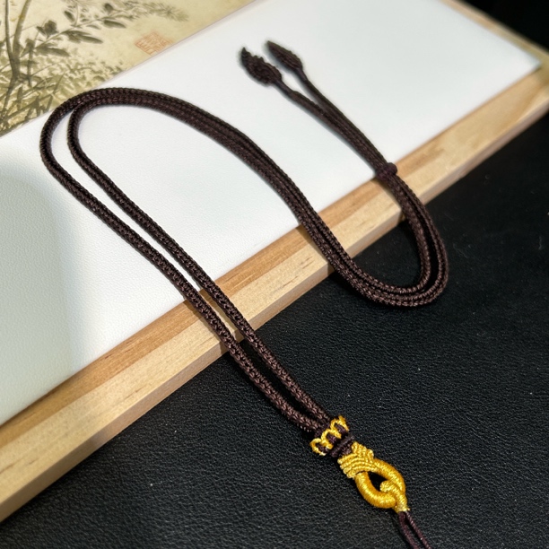 纯手工编制皇冠款吊坠绳可调节挂绳男女款高货绳绳子编织手工编织