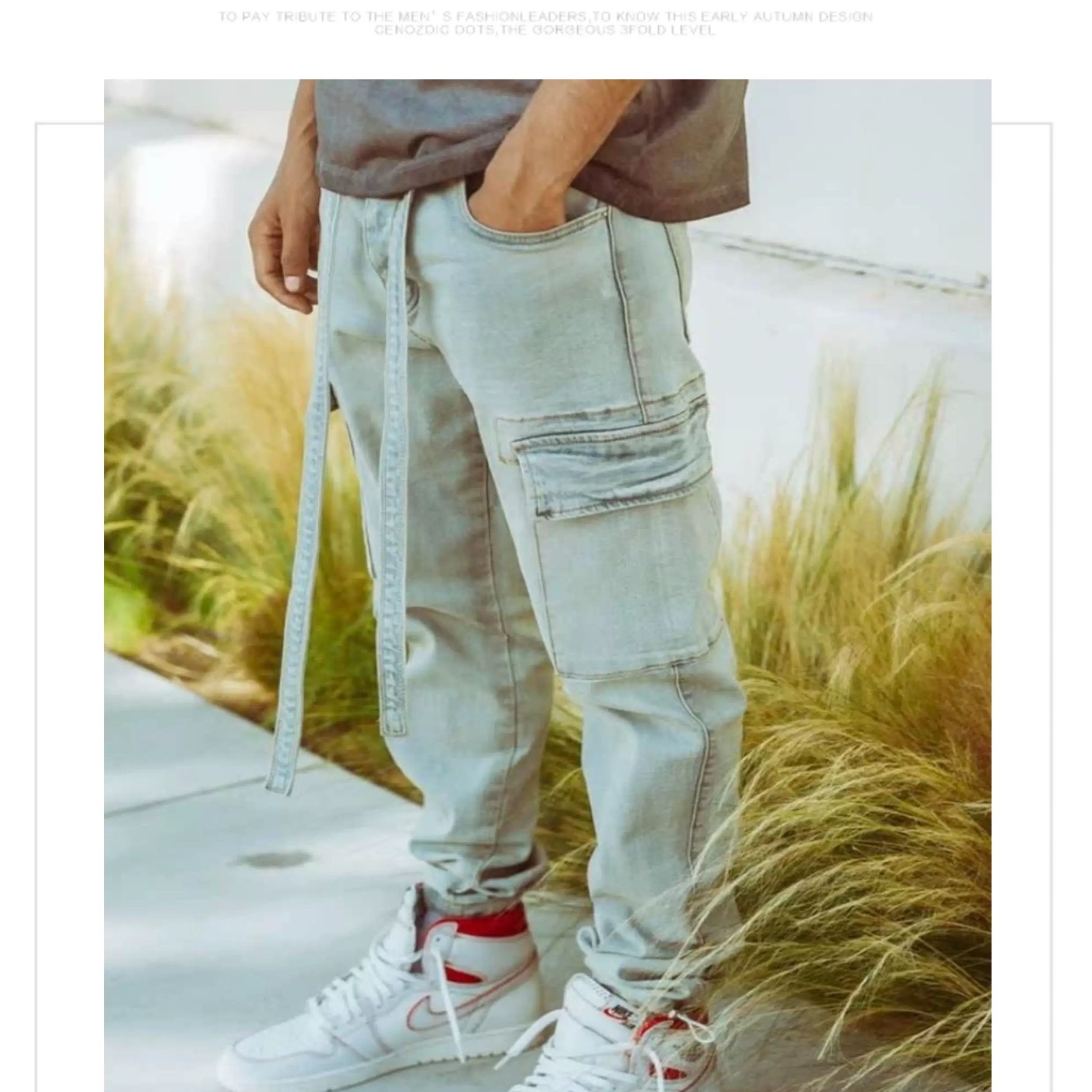 未使用 maje jp133 mnml FOG风格水洗做旧牛仔裤