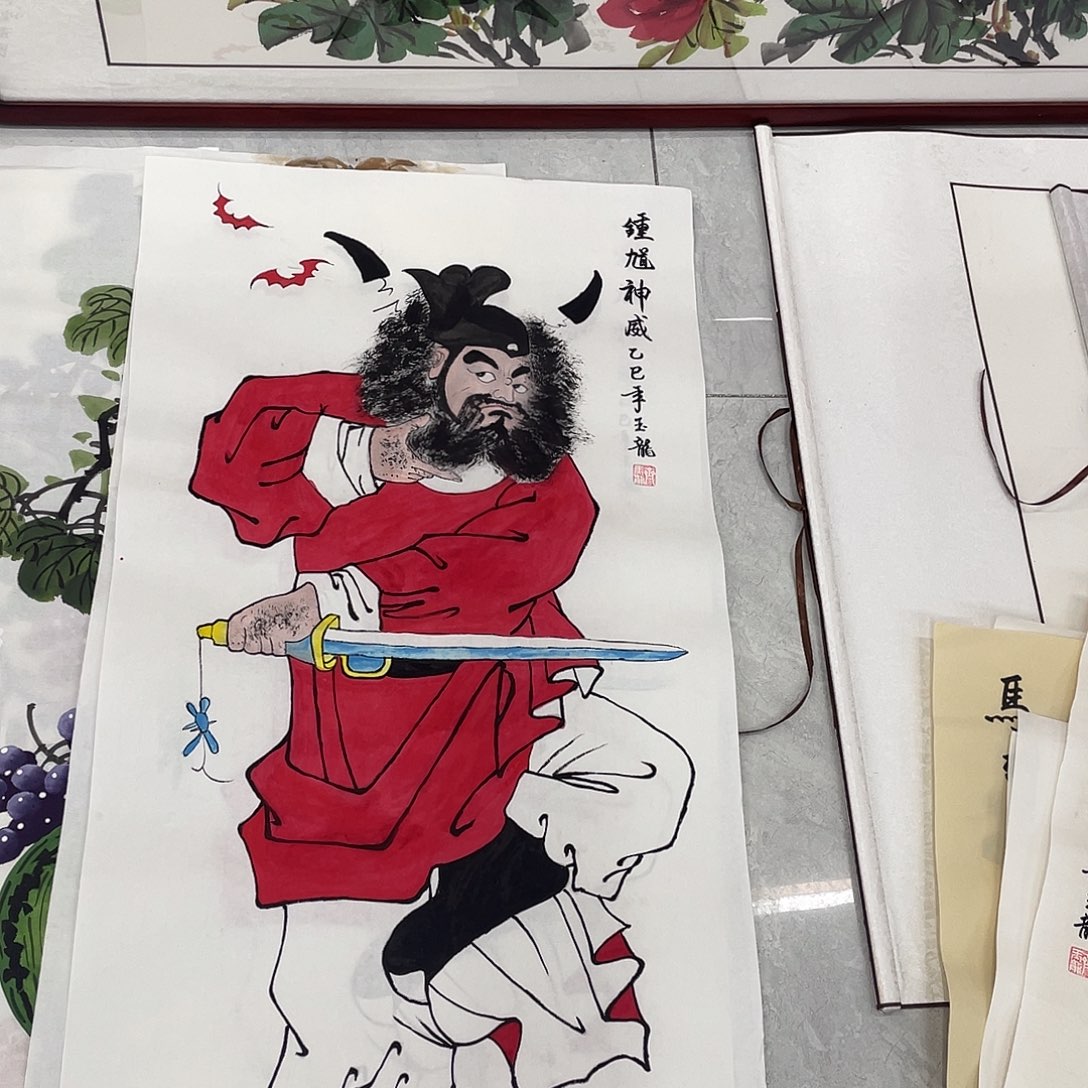 国画国画作品原稿三尺钟馗