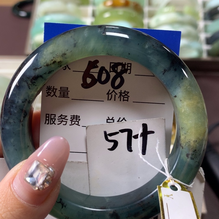 蛇纹石玉手镯未镶嵌608