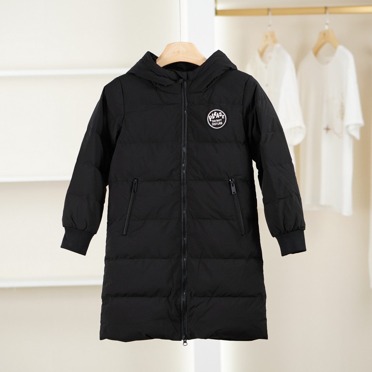 麦迪尚品  5092842 简约百搭连帽羽绒服冬季童装专柜撤柜正品