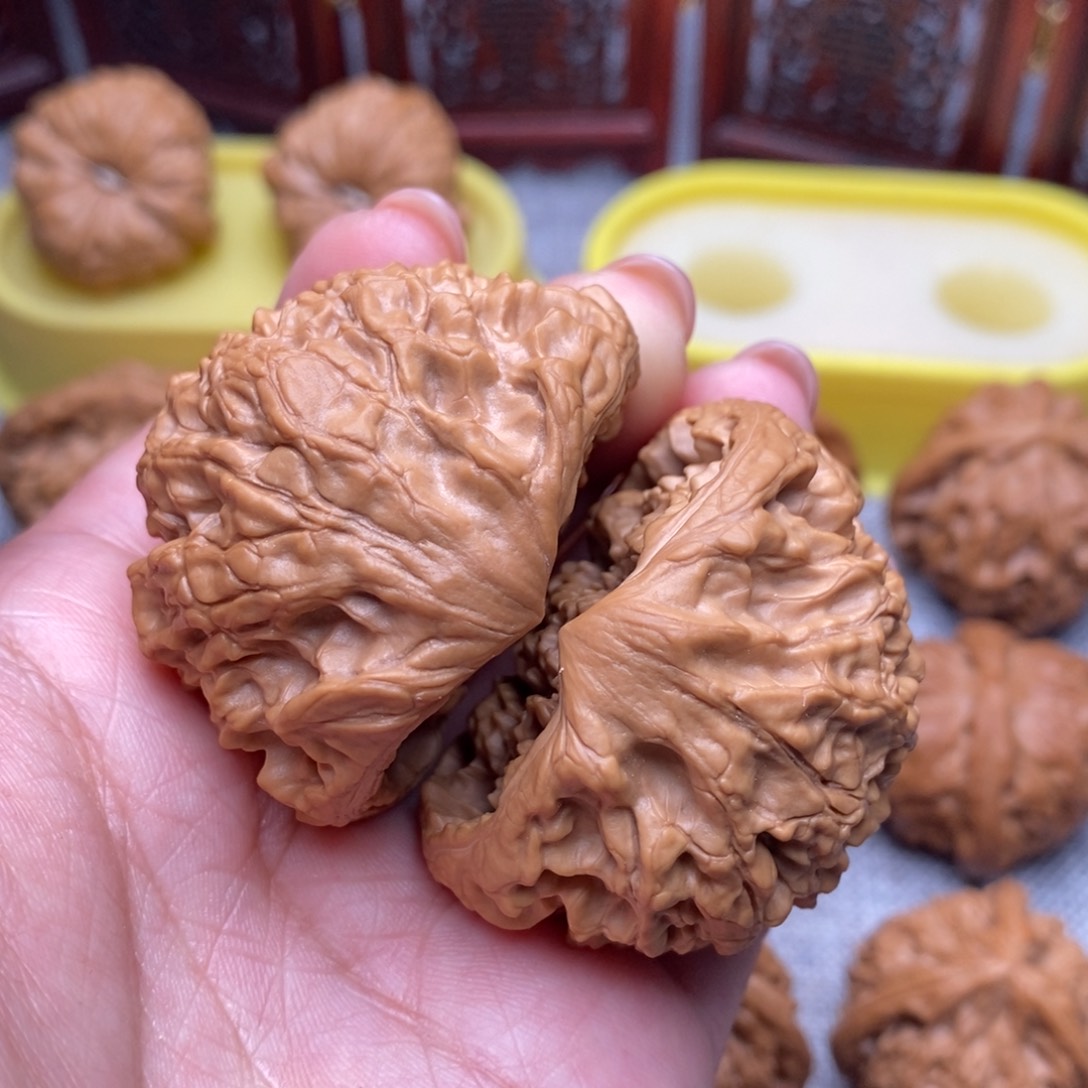 文玩核桃把件聚宝盆48全