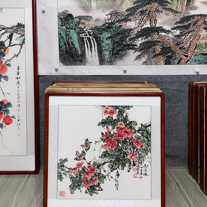 【闪购商品】国画书画作品带框65×65厘米