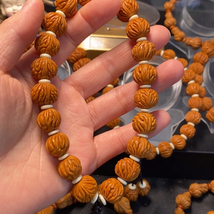 桃核手串凤羽金蟾13手串