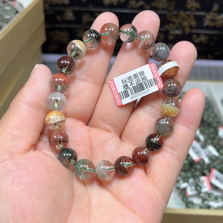 水晶绿幽灵手串未镶嵌