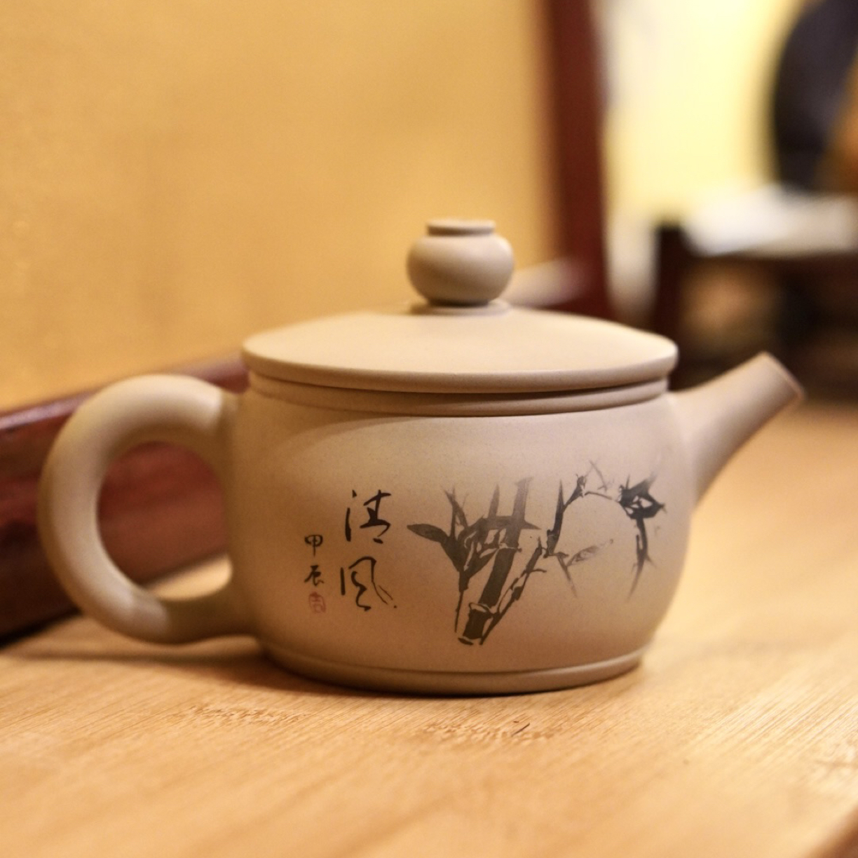 建水紫陶汉瓦阴刻阳填球孔亚亮精品全手工紫陶壶功夫茶器家用
