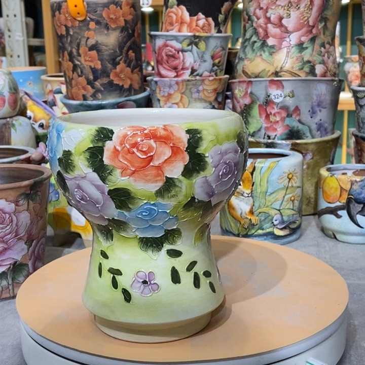 红陶景德镇艺术手绘作品