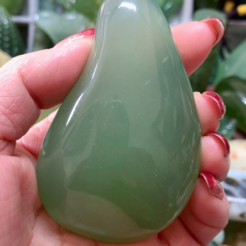 透闪石-蛇纹石玉手把件未镶嵌