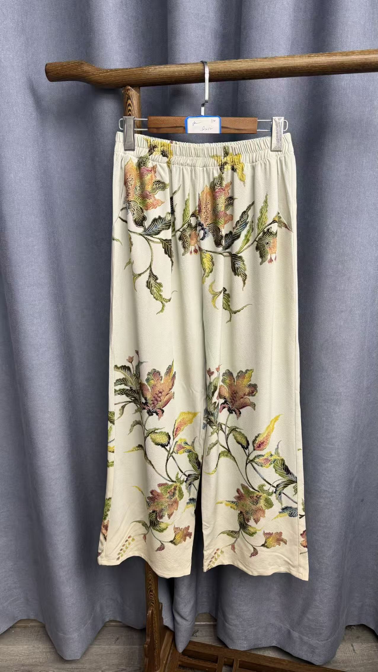 (瑕疵）2025秋季新款时尚百搭桑蚕丝裤子女R212