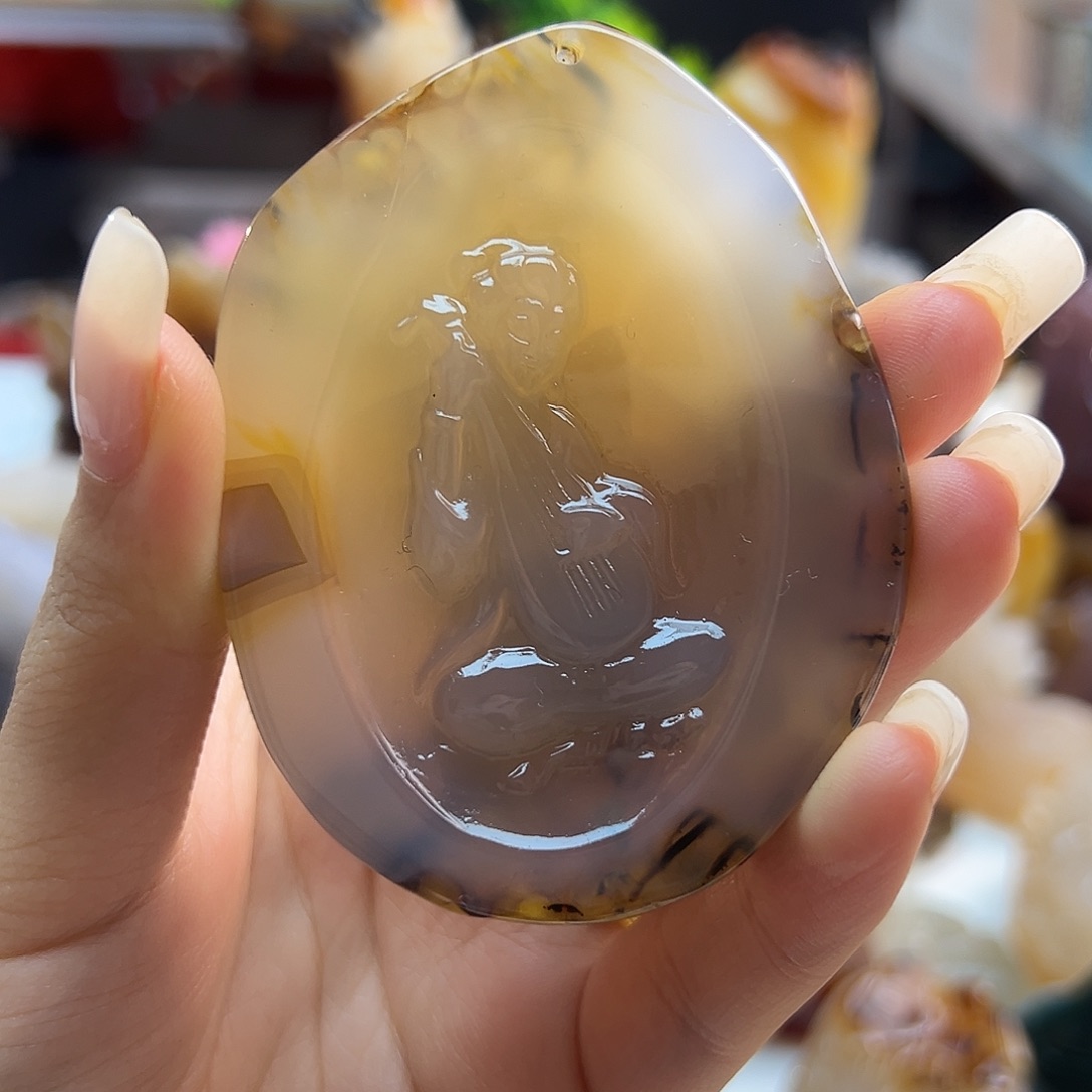 玛瑙/玉髓未镶嵌吊坠(不含链)