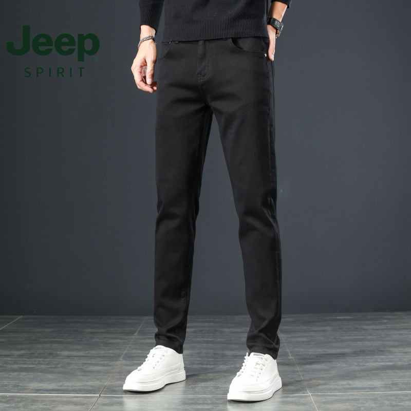 JEEPSPIRIT2025秋季款男士休闲时尚百搭日常弹力小直筒牛仔裤K503