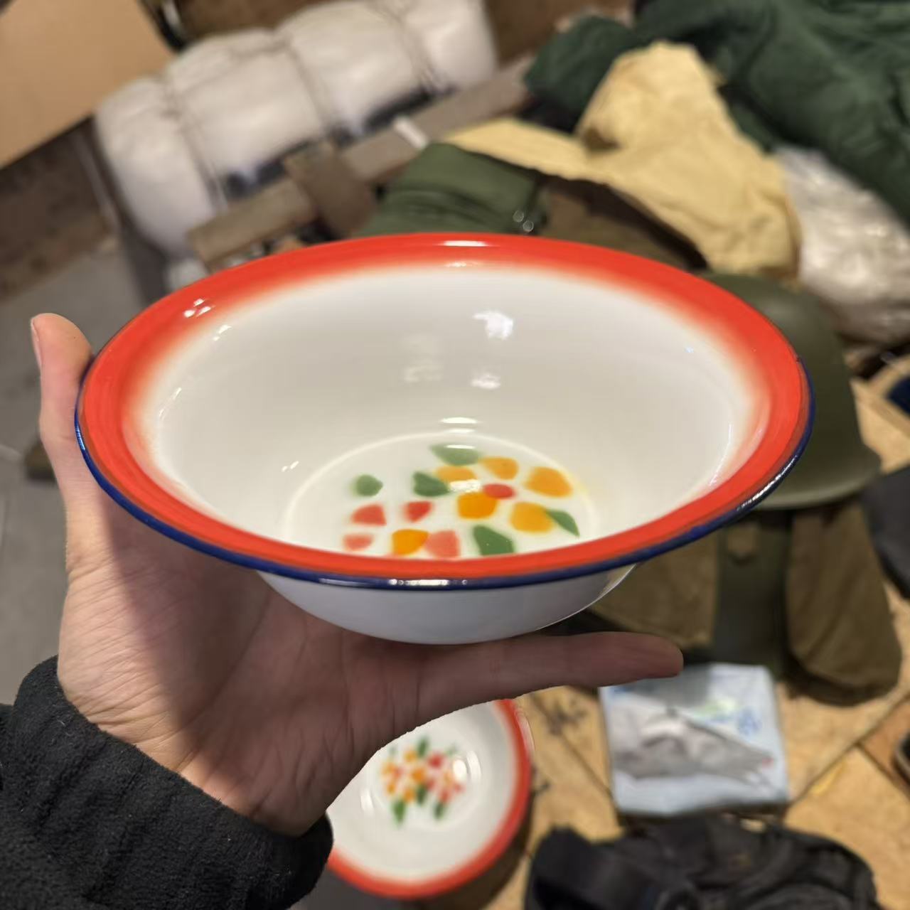 全新库存18cm搪瓷碗拍一发二