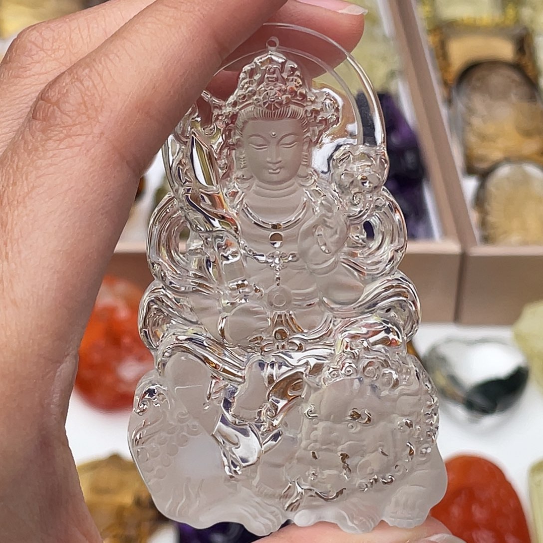 颈饰未镶嵌水晶定制吊坠文殊