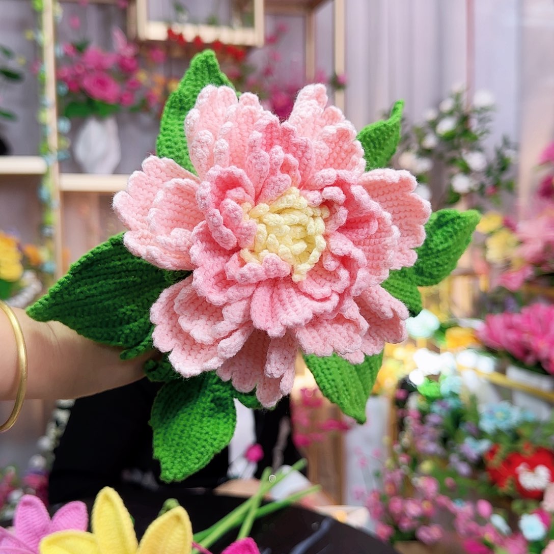 纯手工钩织手工钩织设计牡丹