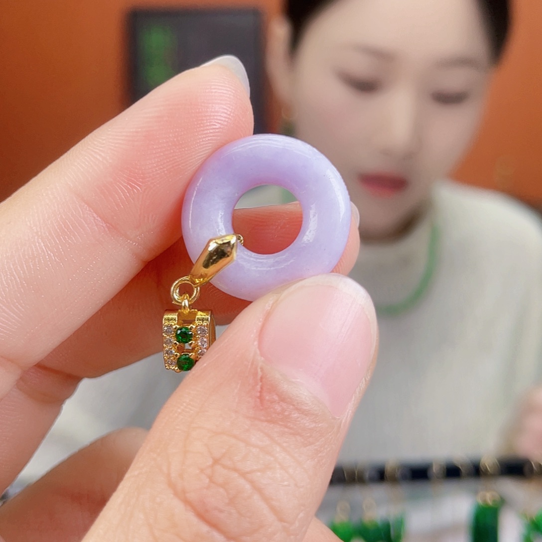 翡翠未镶嵌耳饰饰品