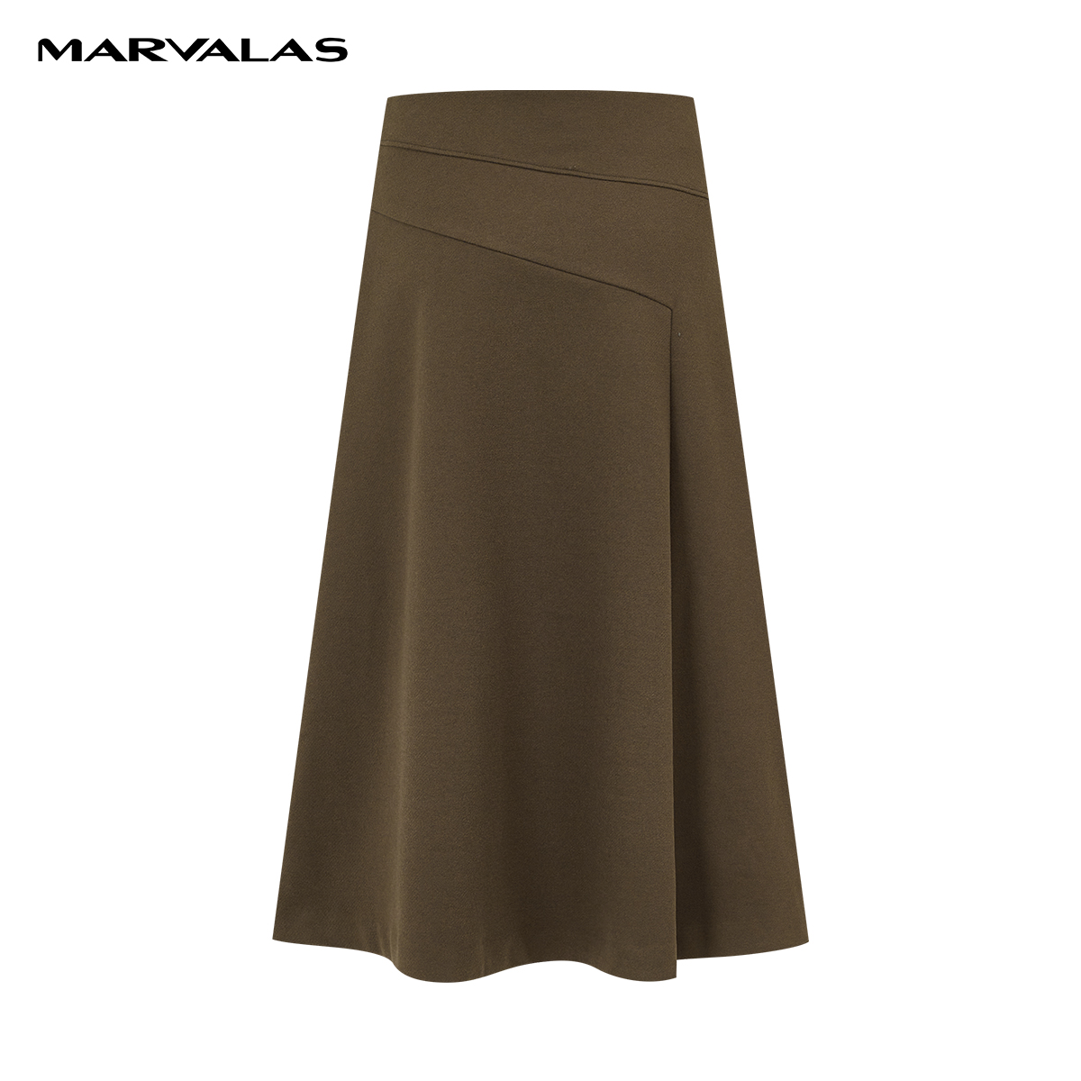 【小七专属】M207302858曼德诗毛呢半身裙秋冬高腰显瘦裙伞裙