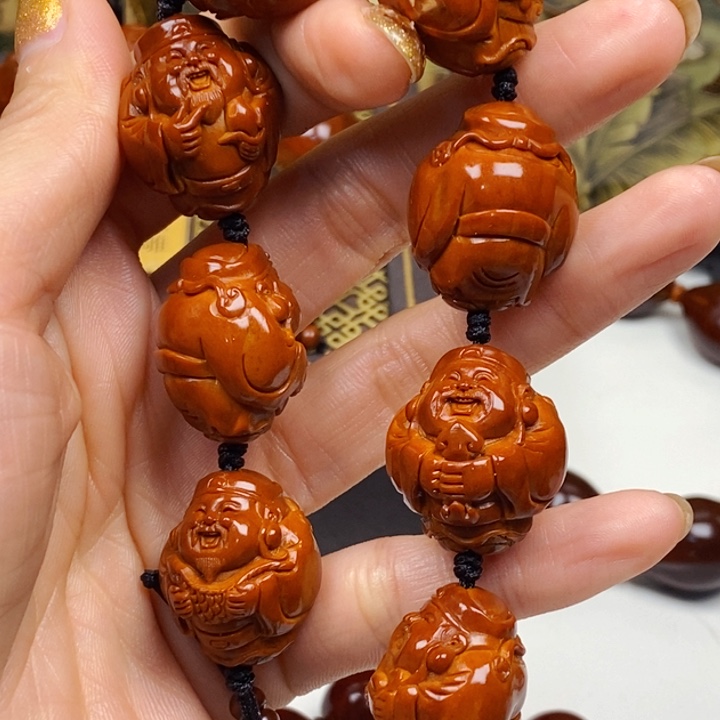 橄榄核吊坠红*橄榄核手串