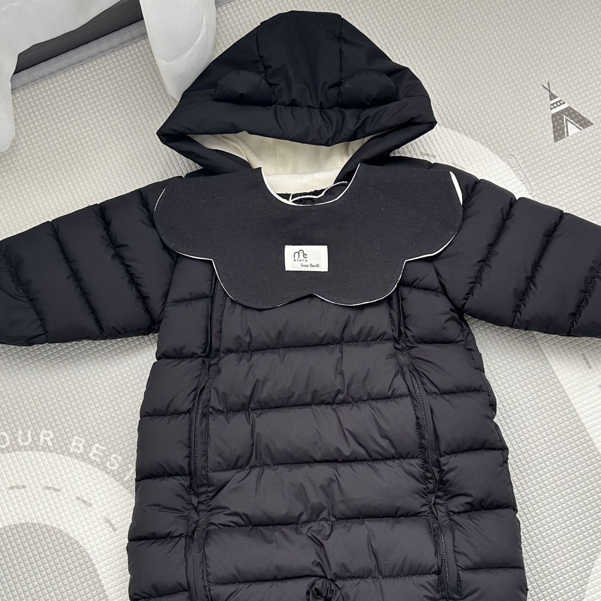 胖卷婴童毛领外出服