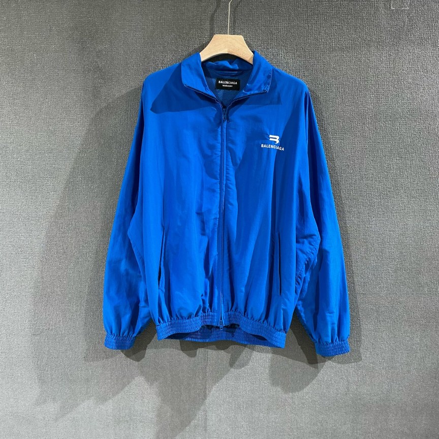 未使用 Balenciaga/巴黎世家 （pm）双钩蓝色冲锋衣 全新44码/0702
