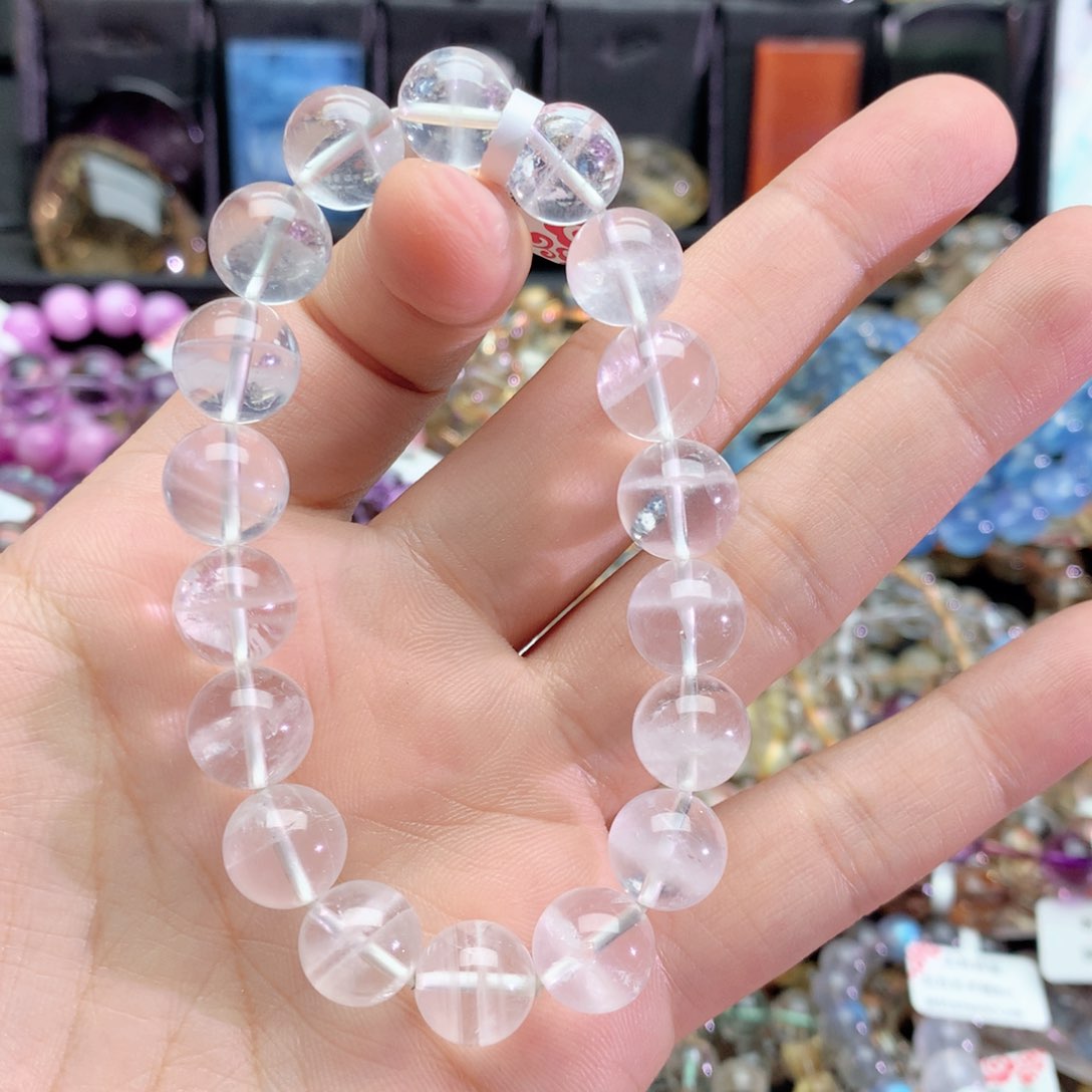 水晶手链未镶嵌胖***冲白幽灵手链11+