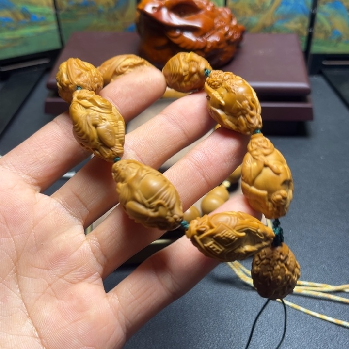 (***Ő手串/手链橄榄核橄榄核雕钟馗