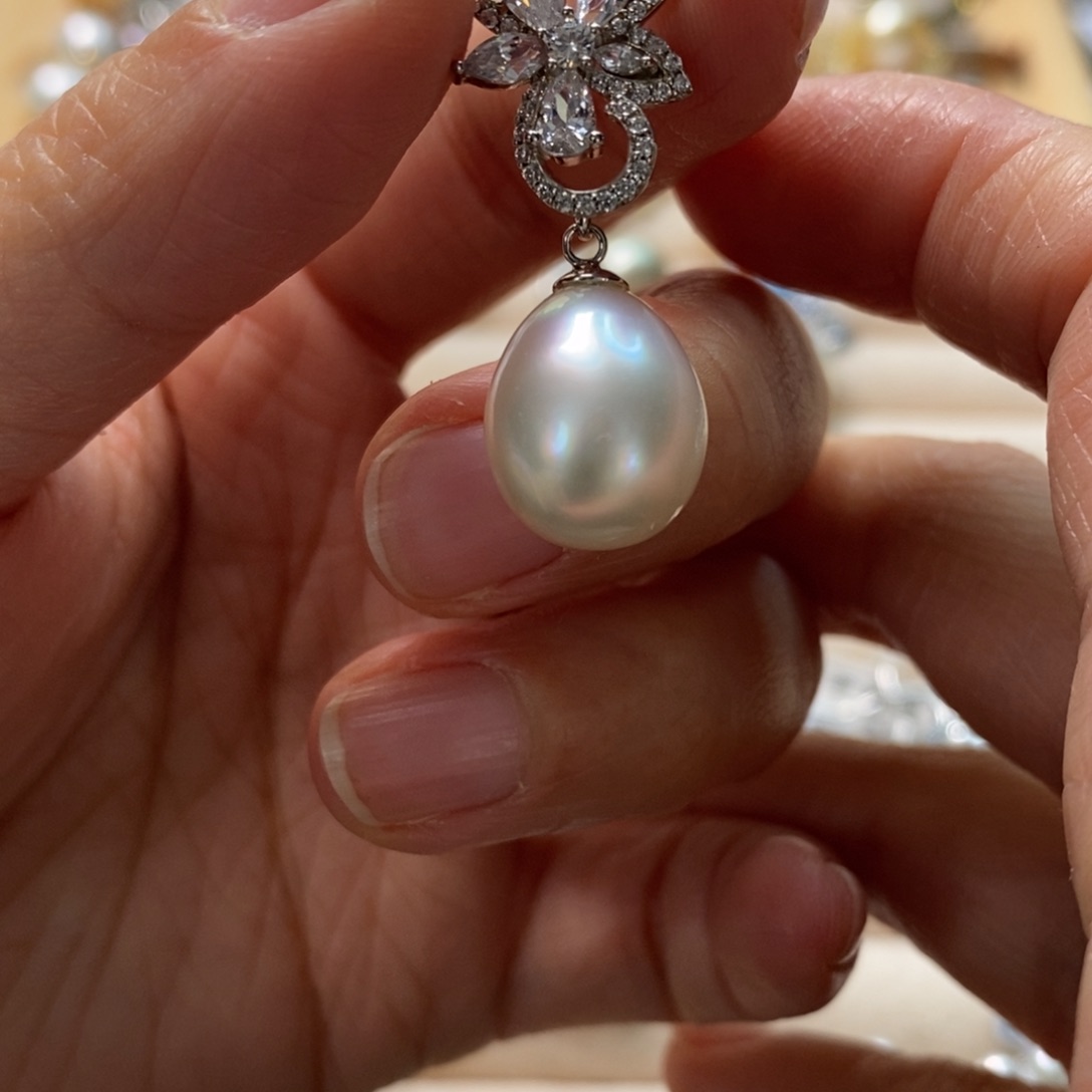 海水珍珠颈饰银S925镶嵌