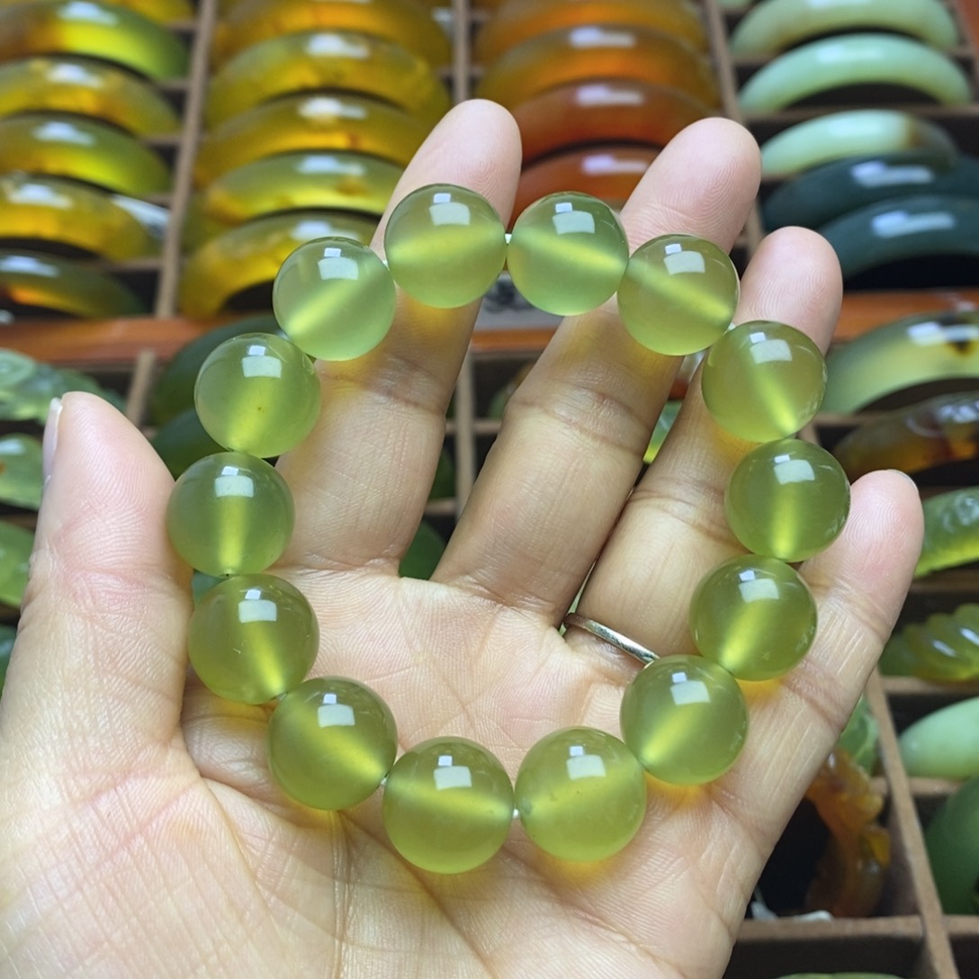 蛇纹石玉未镶嵌手链