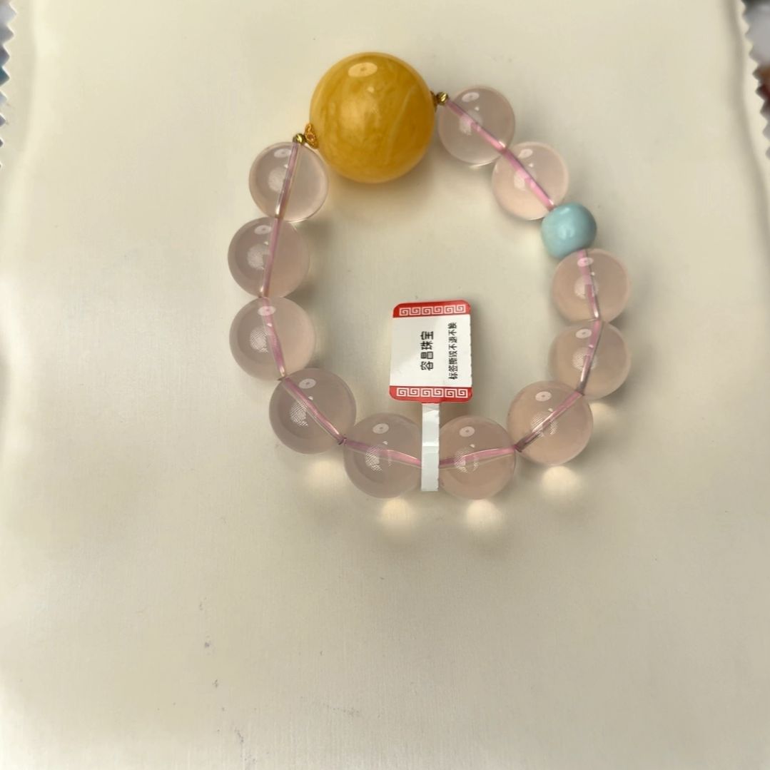 水晶手链18K金镶嵌设计