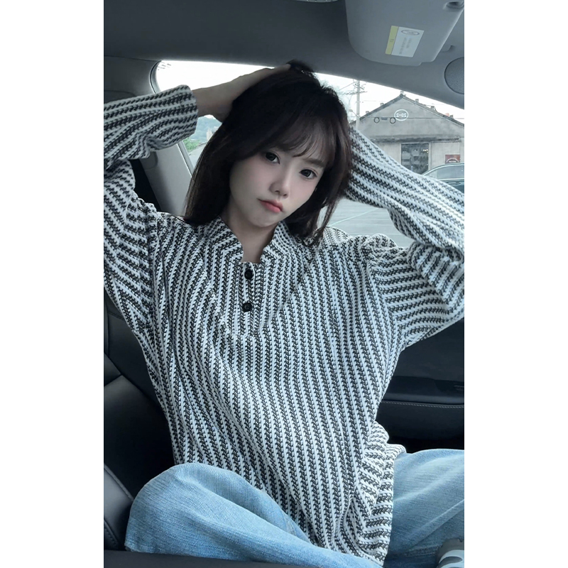 秋冬季新款T恤美式加绒保暖亨利领长袖套头体恤男女款打底衫上衣