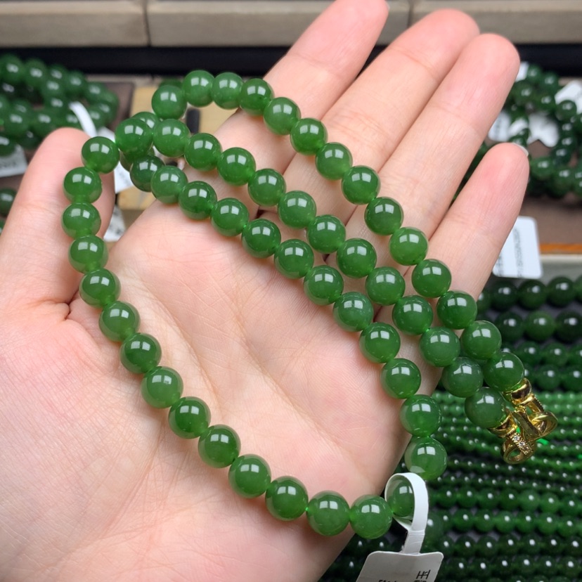 【闪购商品】颈饰未镶嵌和田玉（碧玉）鸣***樂8m
