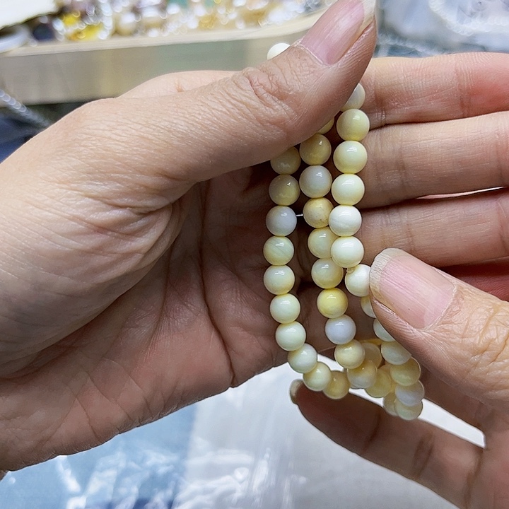 淡水珍珠胸饰银S925镶嵌