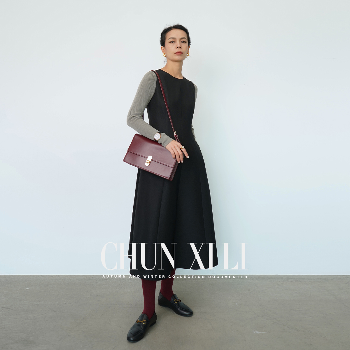 CHUNXILI/春熙里 气质显瘦连衣裙 极简背心裙D04L44085