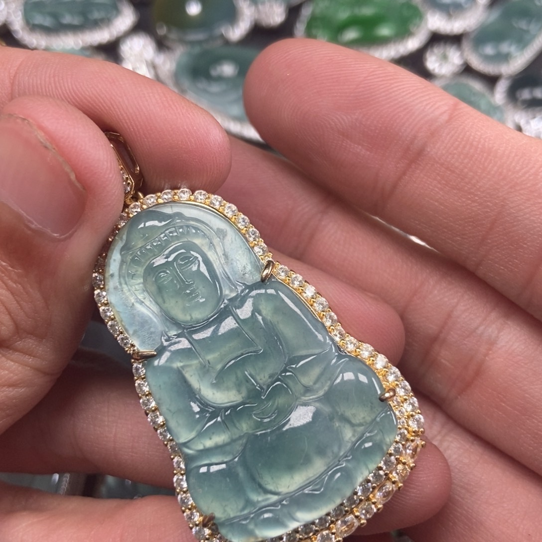 翡翠未镶嵌吊坠(不含链)