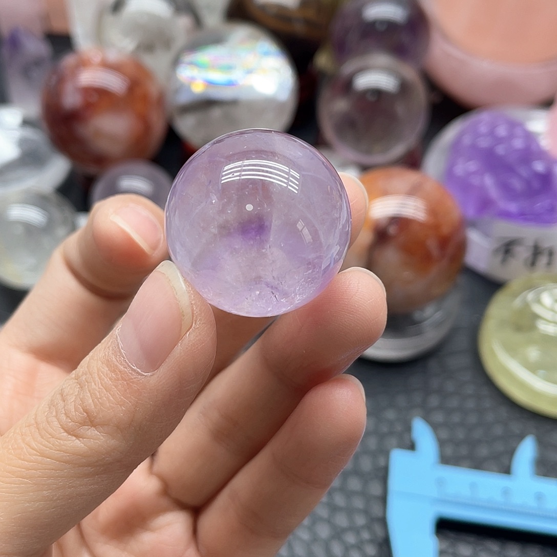 水晶未镶嵌珠宝半成品49玻利维亚紫单株卡2.8mm无裂