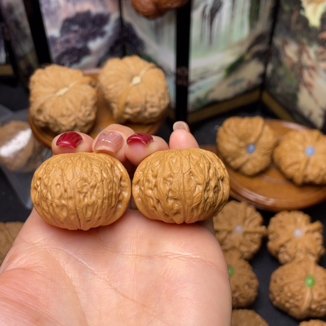 文玩核桃把件35铁锤