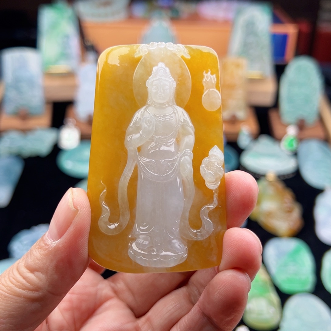 翡翠颈饰未镶嵌东****3天然缅甸翡翠吊坠