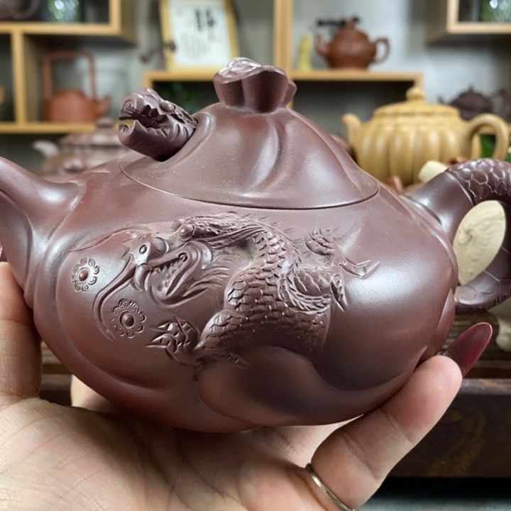 紫砂茶壶紫**石原矿紫砂壶