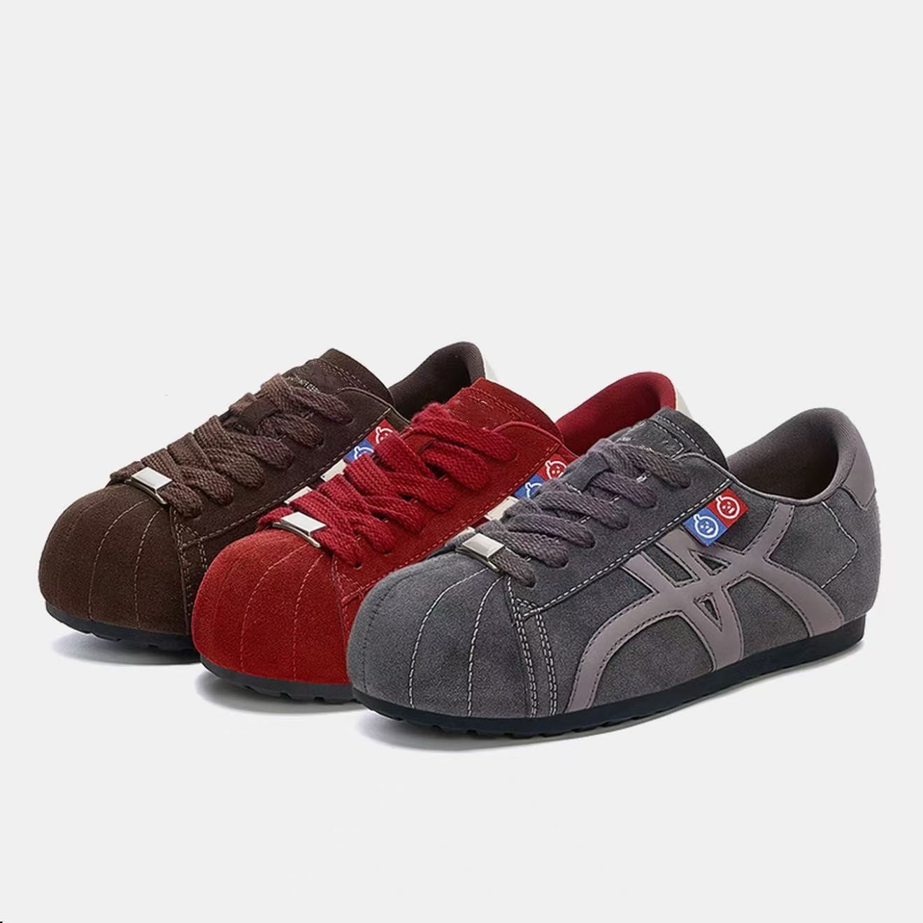 复古风德训鞋女2025秋冬新款绒面显脚小学生通勤炸街闭眼入