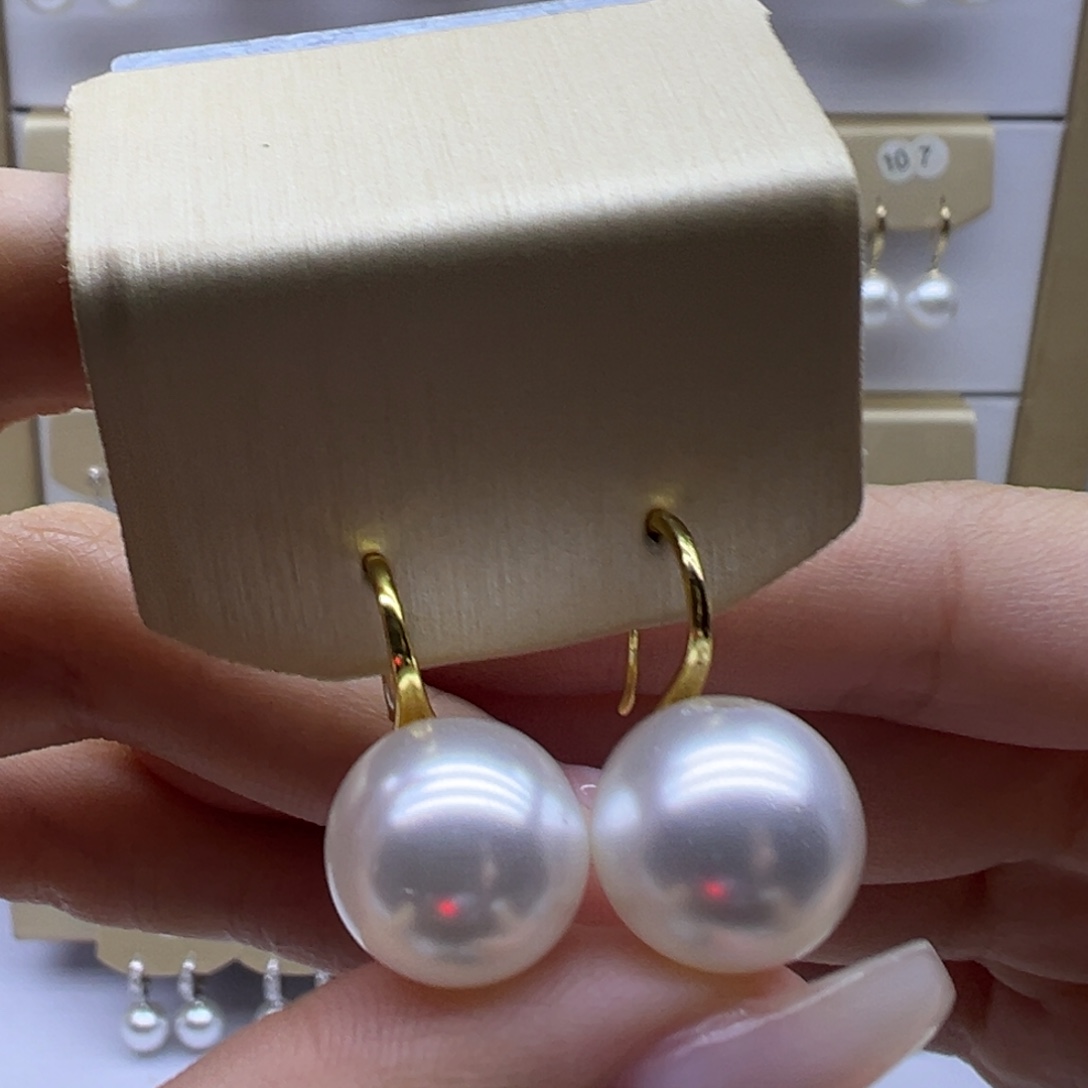 淡水珍珠耳饰银S925镶嵌