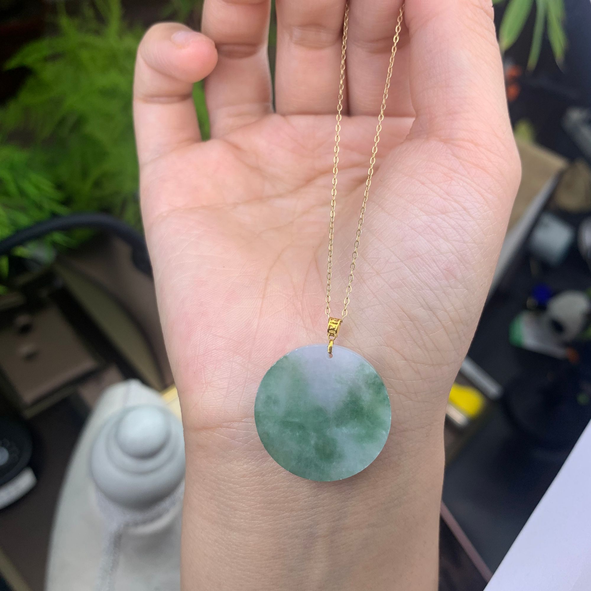 天然翡翠A货圆牌