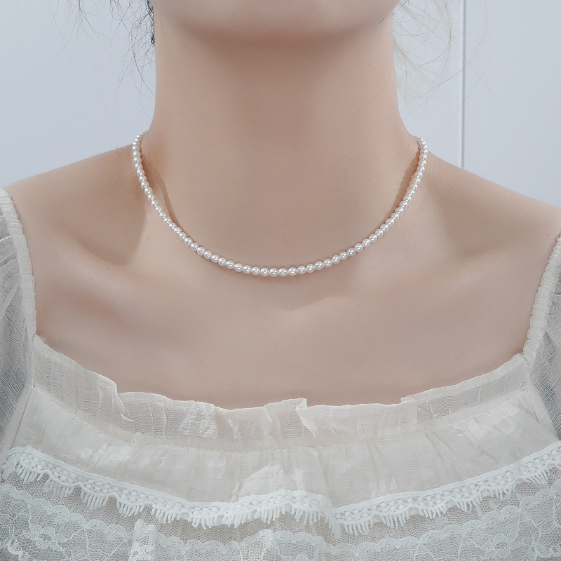 《双11大补贴款》淡水珍珠3-4mm小米珠项链baby珠强光