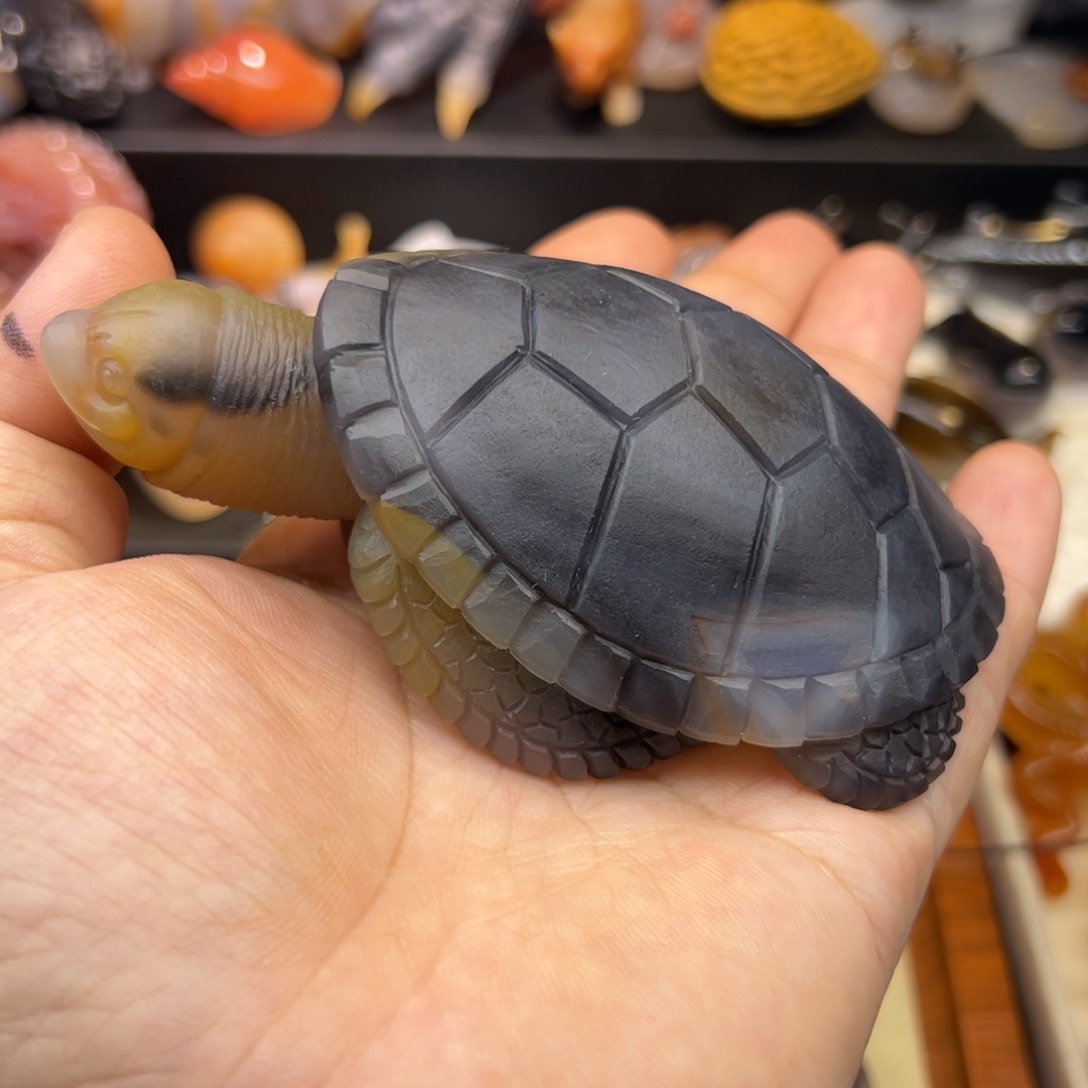 玛瑙/玉髓未镶嵌手玩摆件海龟