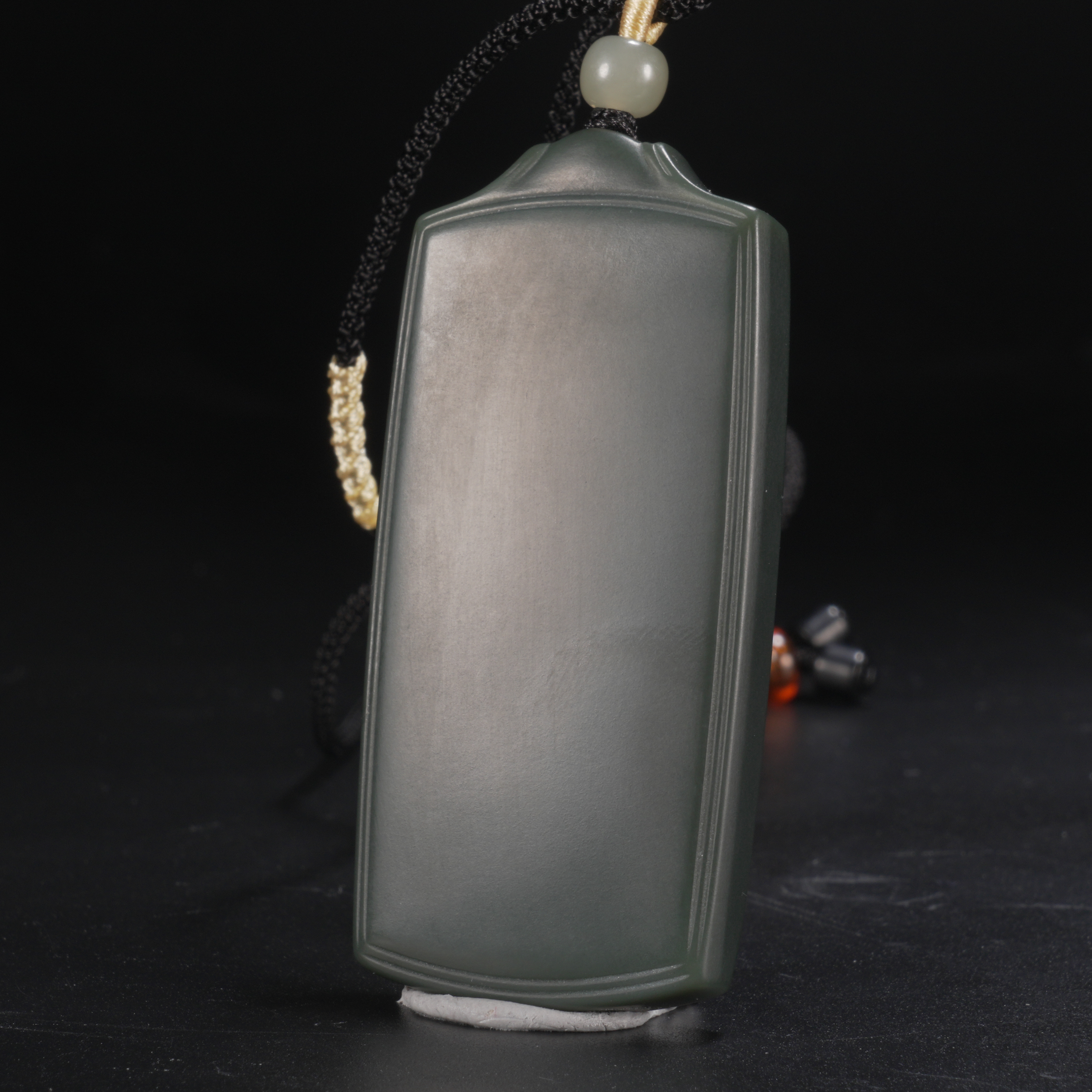 lot42老坑和田玉青玉平安牌